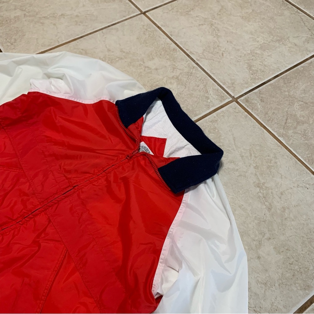 Vintage Be In The Current Seen Jacket Womens M Nautical Red 90s 80s Retro Coat